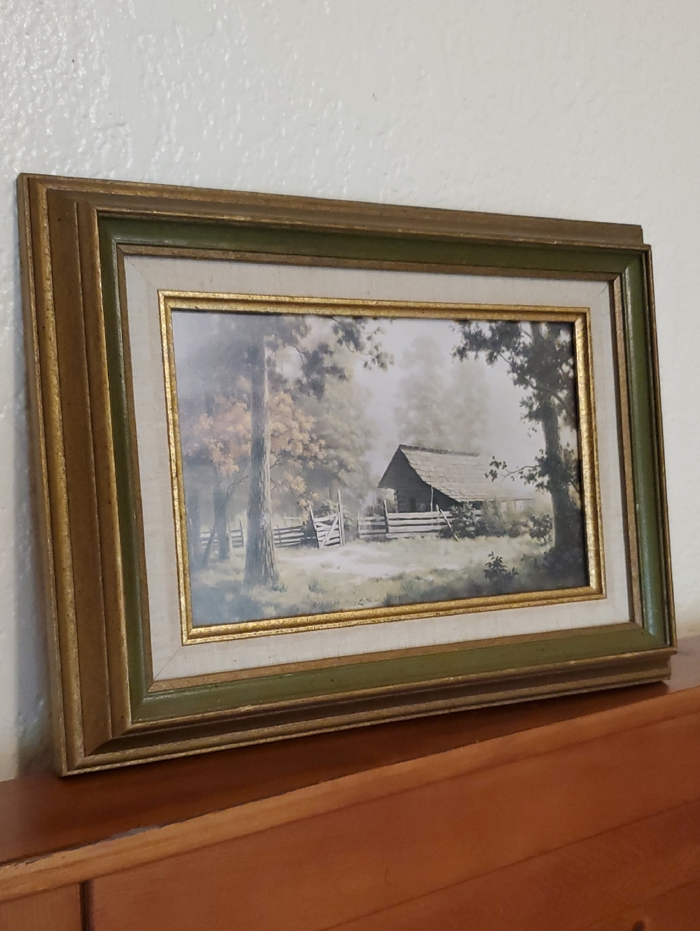Dalhart Winberg Green and Gold Framed  Print